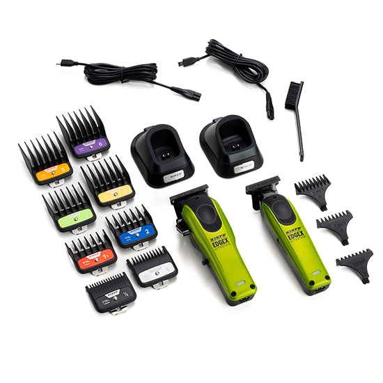 Set EDGE X - KIEPE - Masina de tuns + Masina de contur -  Ultra Thin - Verde
