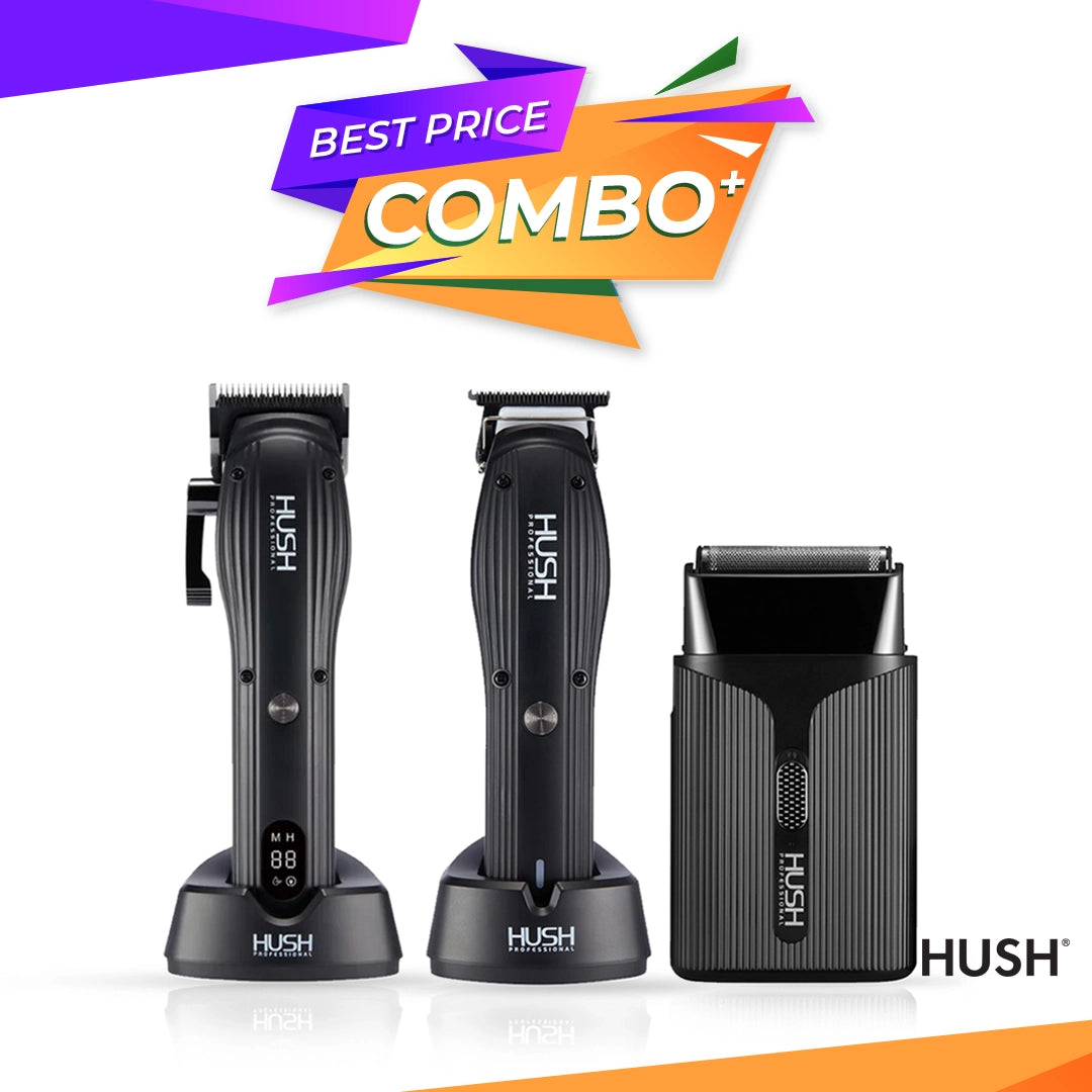 Set HUSH - Masina de tuns C2 + Masina de contur T2 +  Masina de ras V2