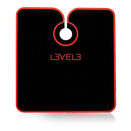Pelerina frizerie/coafor - L3VEL3  - guler neopren -  negru cu tiv rosu