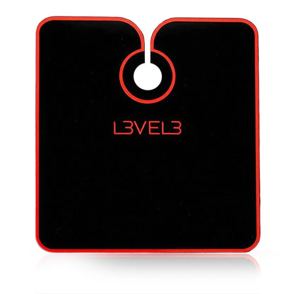 Pelerina frizerie/coafor - L3VEL3  - guler neopren -  negru cu tiv rosu