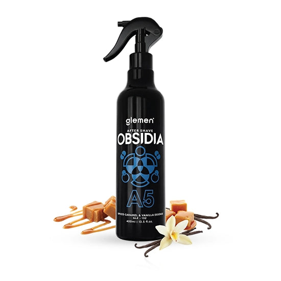 After shave colonie Glemen - OBSIDIA - A5 spiced caramel &amp; vanilla - 400ml