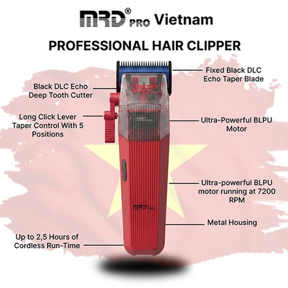 Masina de tuns - MRD - Cyborg - Burgundy- 7.200 RPM - HC-666