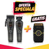 Set STYELCRAFT INSTINCT -  Metal Edition - Masina de tuns + Masina de contur - fara fir  + Shaver Negru  GRATIS