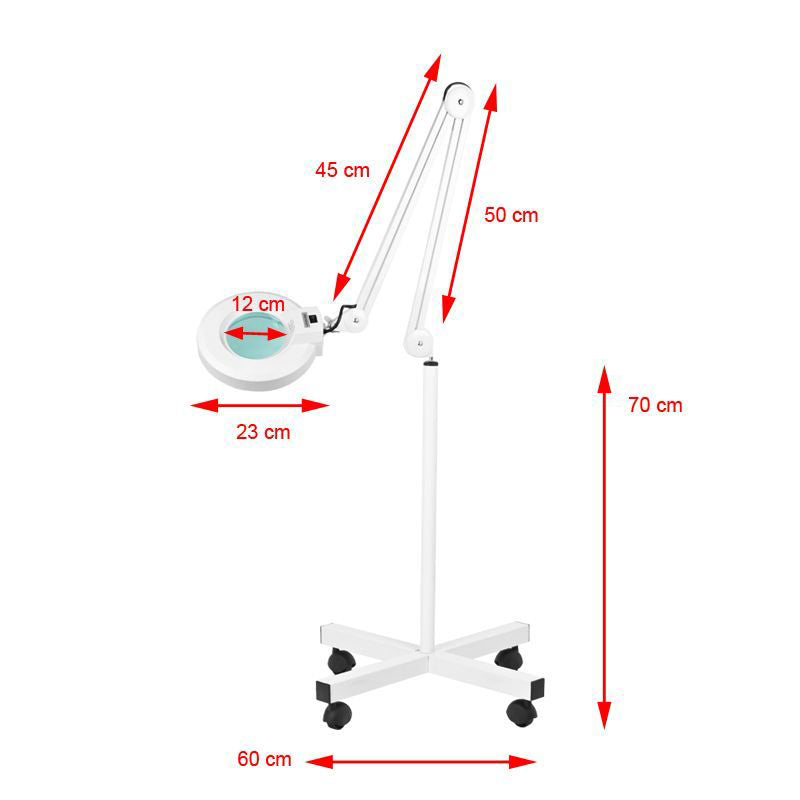 Lampa cosmetica cu lupa S4 + baza cu roti