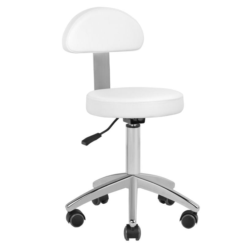 Scaun cosmetic electric lux 273b + taburet 304 alb