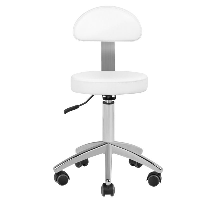 Scaun cosmetic electric lux 273b + taburet 304 alb