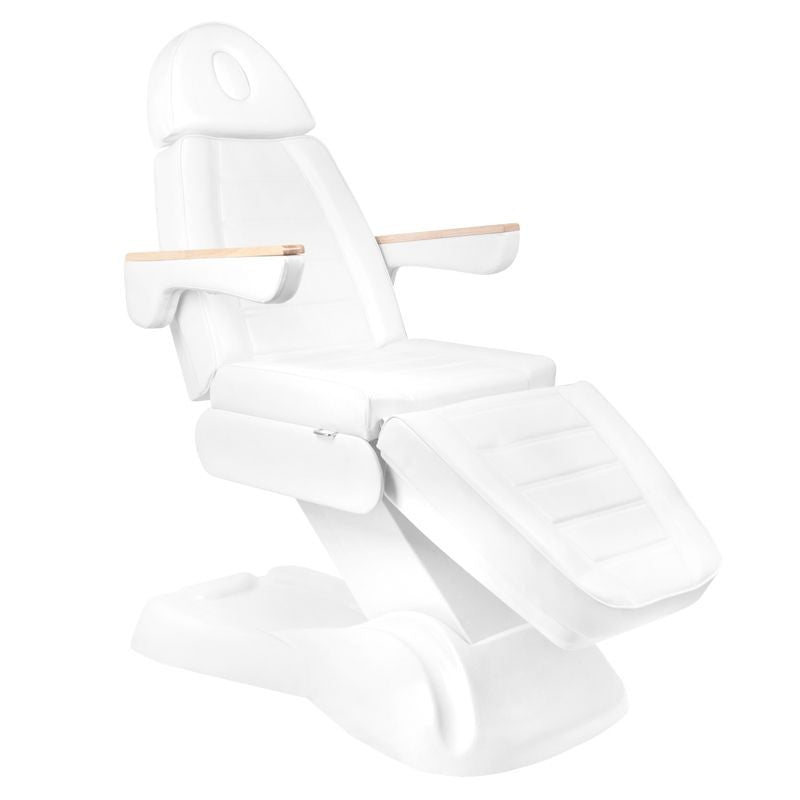 Scaun cosmetic electric lux 273b + taburet 304 alb