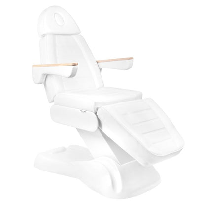 Scaun cosmetic electric lux 273b + taburet 304 alb