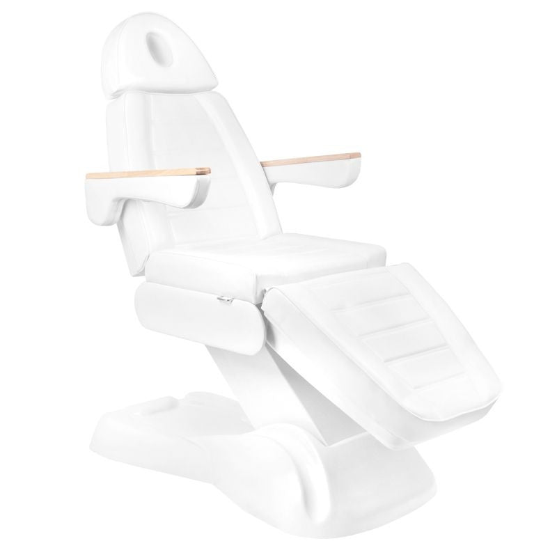 Scaun cosmetic electric lux 273b + taburet 304 alb