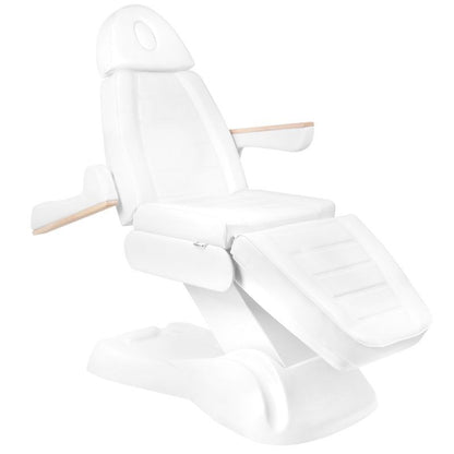 Scaun cosmetic electric lux 273b + taburet 304 alb
