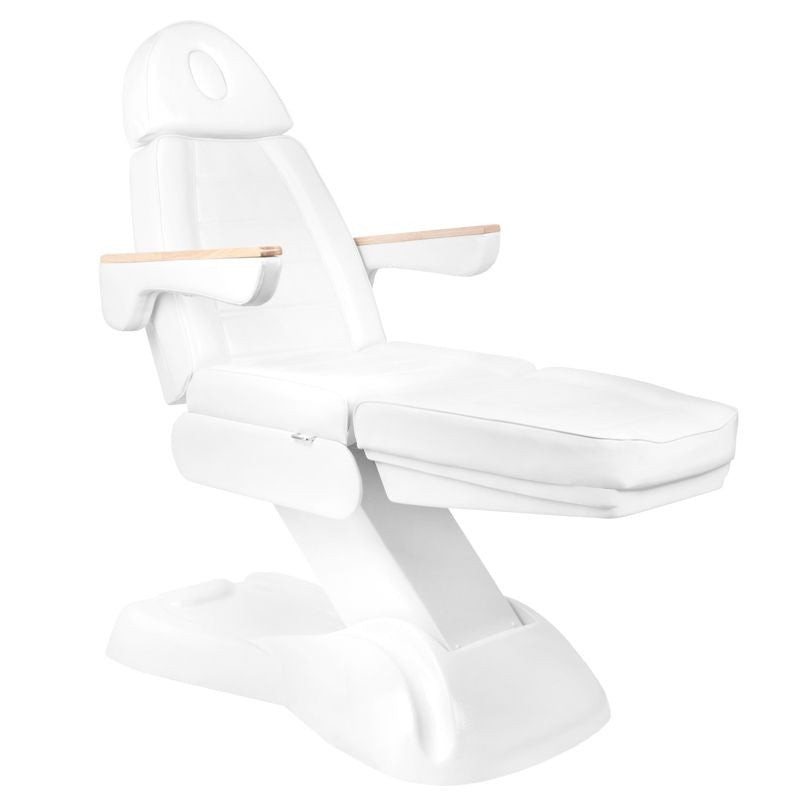 Scaun cosmetic electric lux 273b + taburet 304 alb
