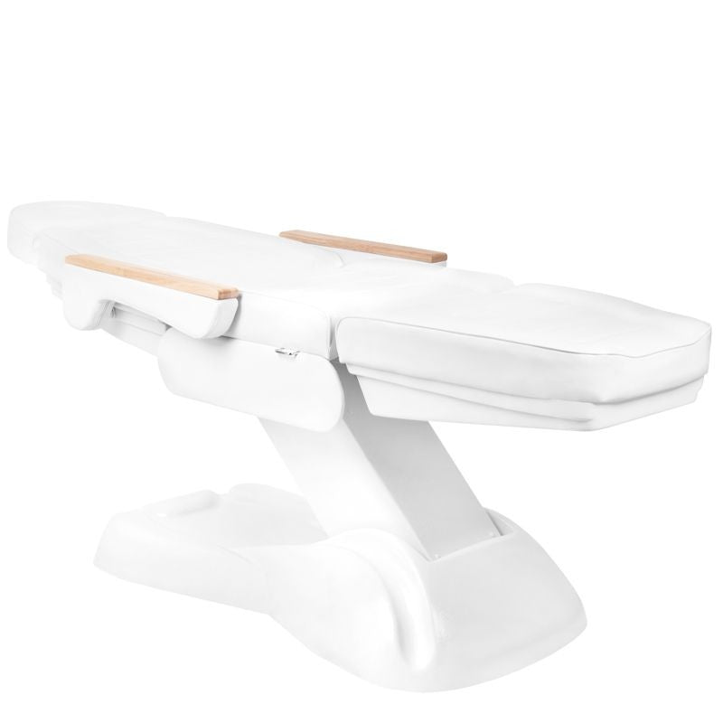 Scaun cosmetic electric lux 273b + taburet 304 alb