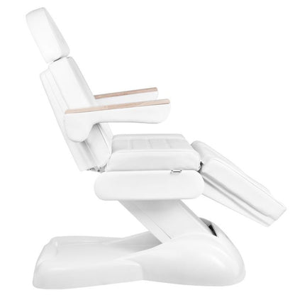 Scaun cosmetic electric lux 273b + taburet 304 alb
