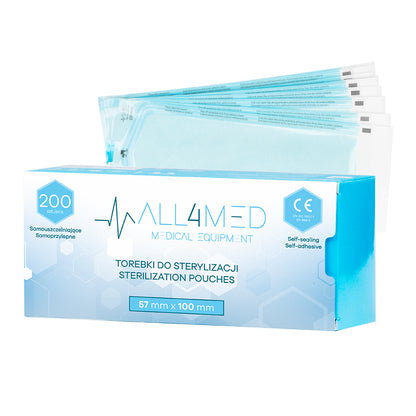 Pungi sterilizare All4med 57mm x 100mm 200 buc