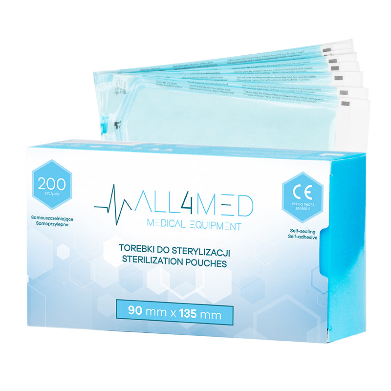 Pungi sterilizare All4med 90mm x 135mm 200buc