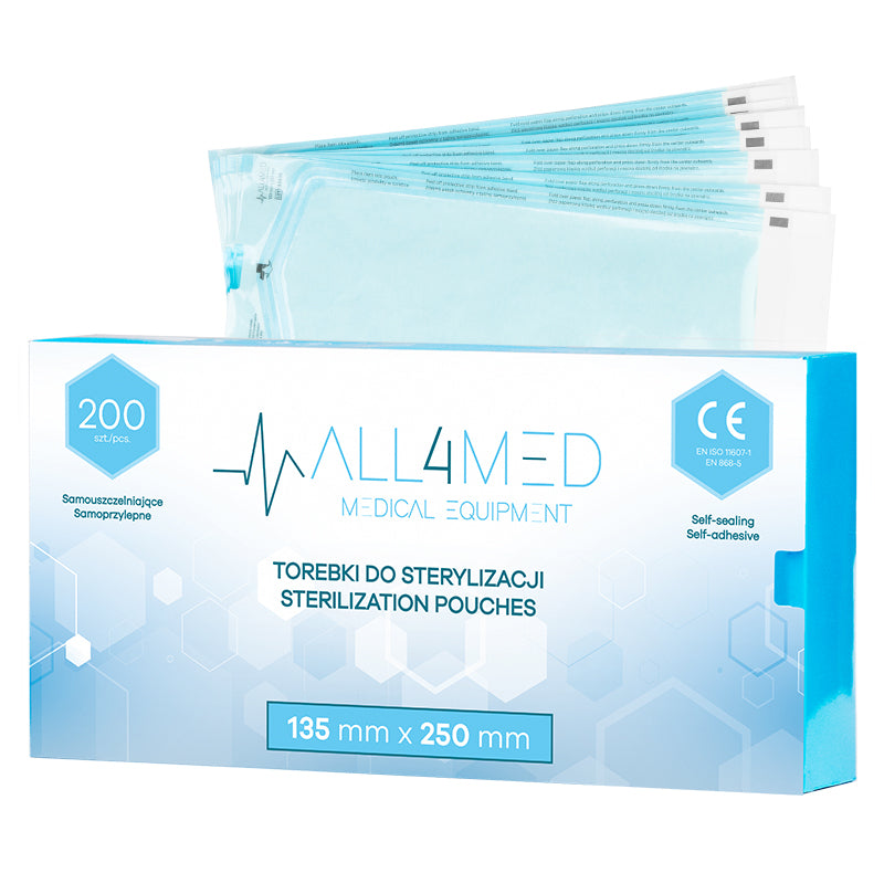 Pungi sterilizare All4med 135mm x 250mm 200 buc