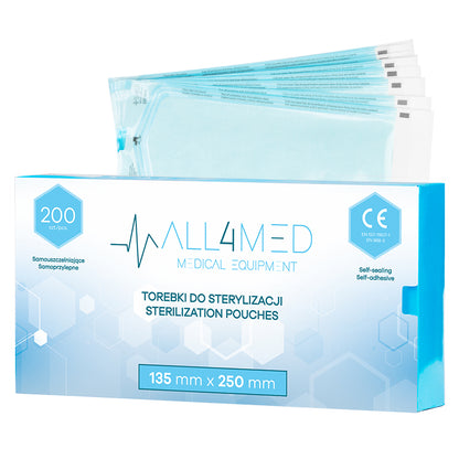 Pungi sterilizare All4med 135mm x 250mm 200 buc