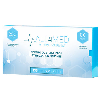 Pungi sterilizare All4med 135mm x 250mm 200 buc
