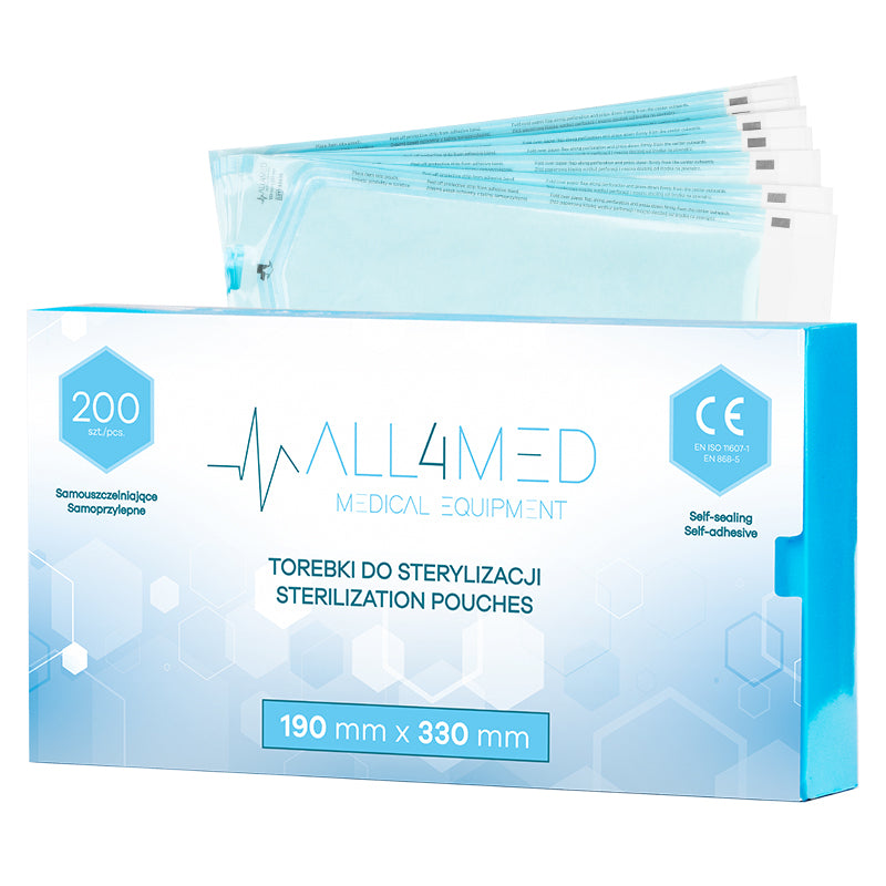 Pungi sterilizare All4med 190mm x 330mm 200buc