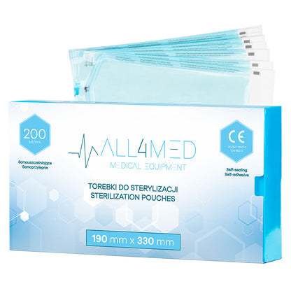 Pungi sterilizare All4med 190mm x 330mm 200buc