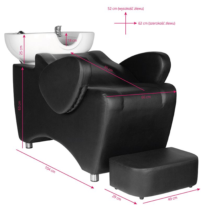 Scafa coafor frizerie HSB46 negru