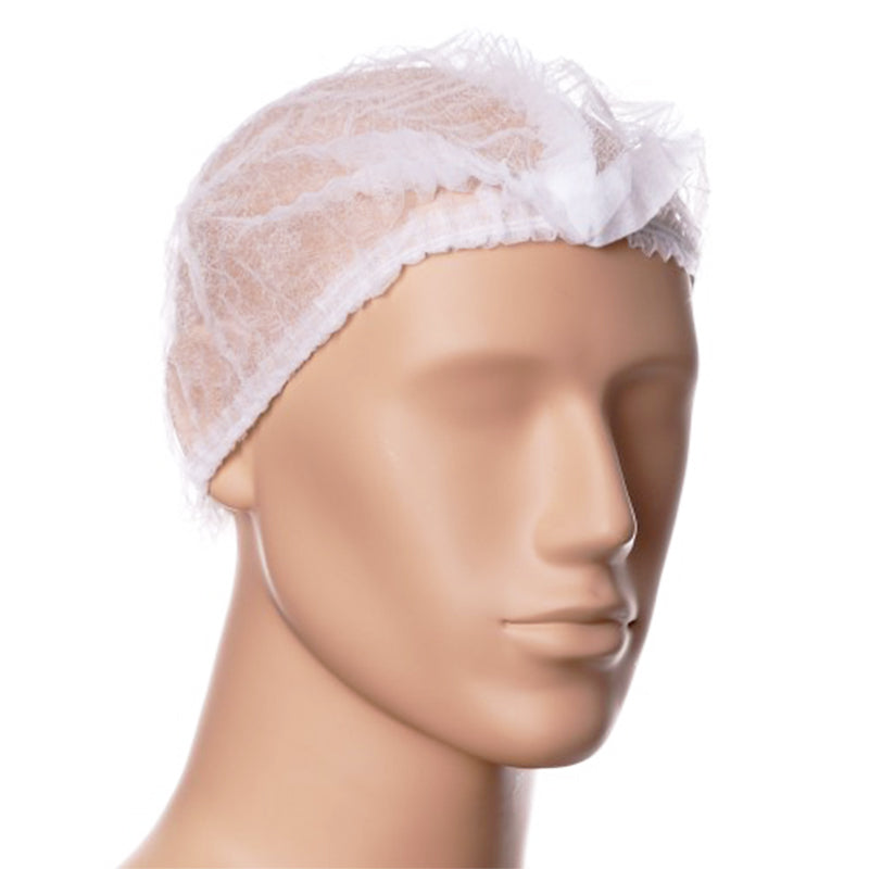 Bonete de unică folosință cu elastic 100 buc. Albe