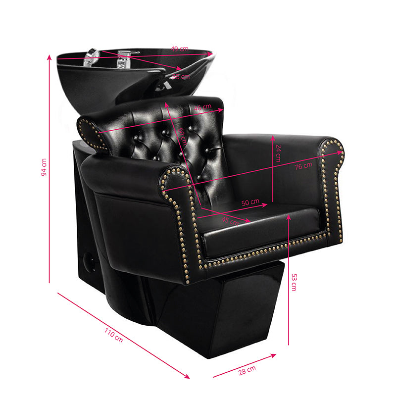 Scafa coafor frizerie Berlin negru / vas negru