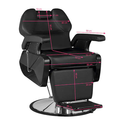 Scaun frizerie Hair system New York black chrome