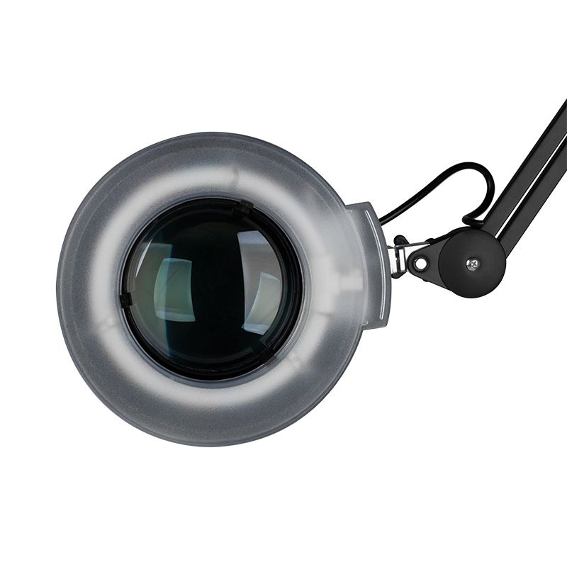 Lampa cosmetica cu lupa S4 + baza cu roti negru