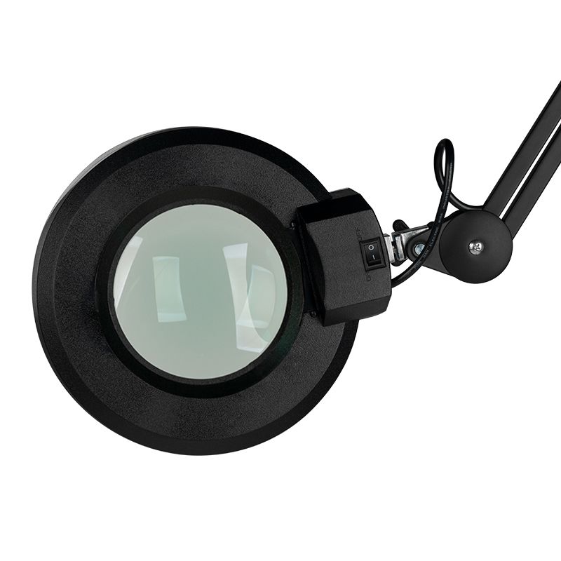 Lampa cosmetica cu lupa S4 + baza cu roti negru