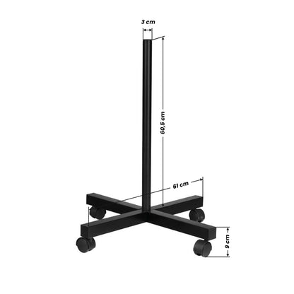 Lampa cosmetica cu lupa S4 + baza cu roti negru
