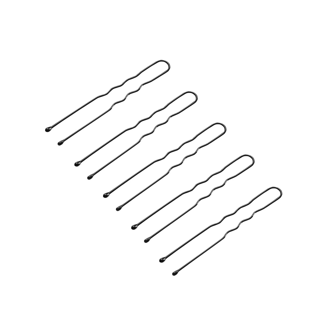 Agrafe de coafură pentru păr e-65 300 buc 5 cm negre
