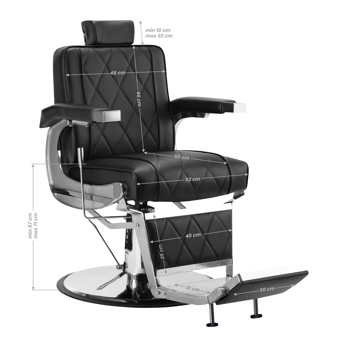 Scaun frizerie HAIR SYSTEM BM88066 negru