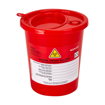 Recipient depozitare deșeuri  0.7 L ROȘU