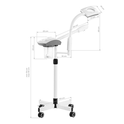 Vapozon cosmetic Giovanni cu lampă lupă D-21 alb