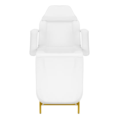 Scaun cosmetic 557G cu sertare alb + gold