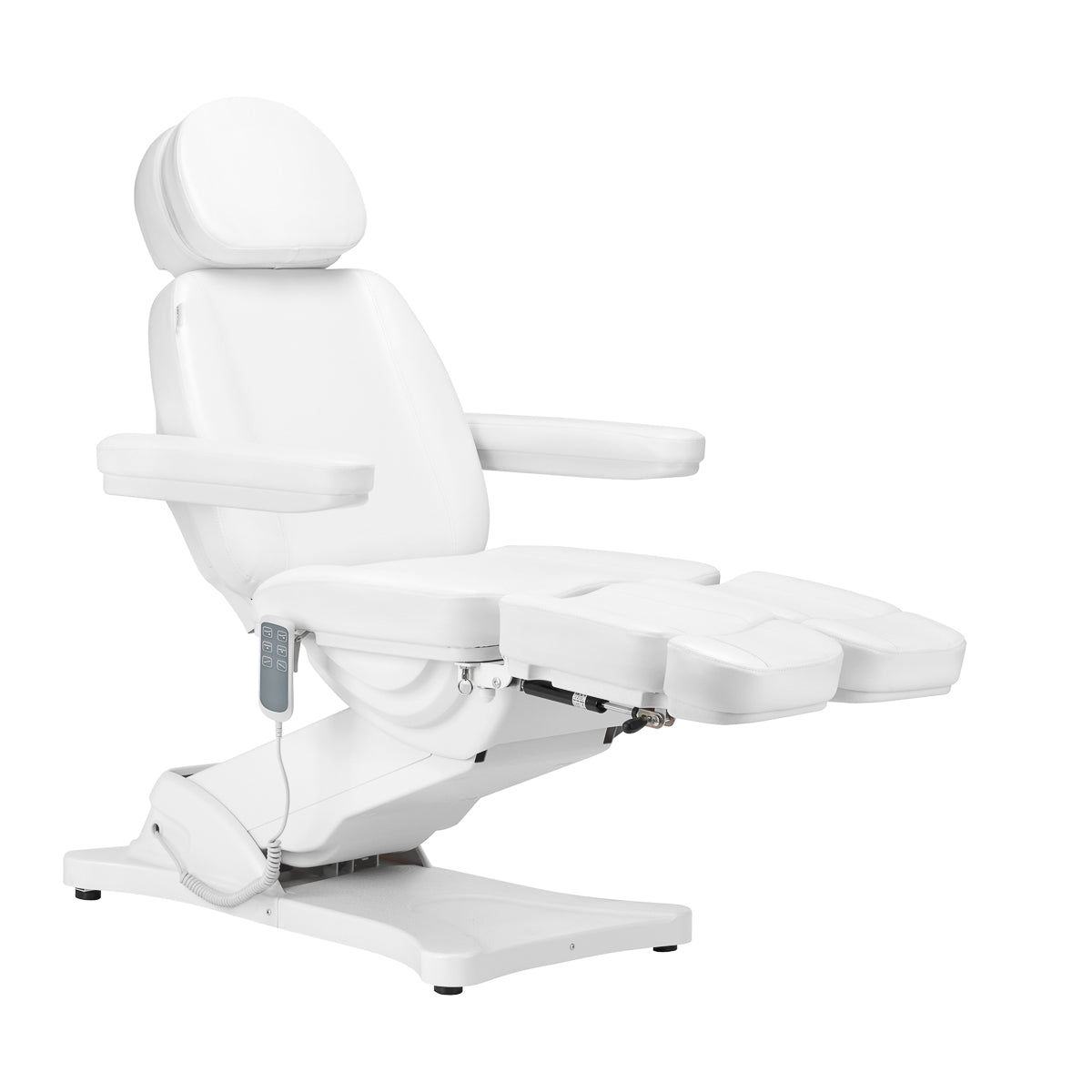 Scaun cosmetic electric SILLON CLASSIC 3 motoare cu suport pentru pedichiură alb