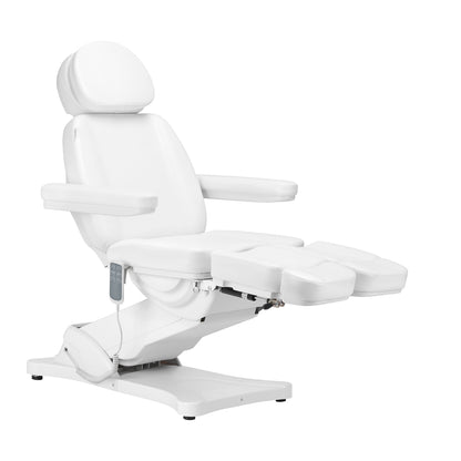 Scaun cosmetic electric SILLON CLASSIC 3 motoare cu suport pentru pedichiură alb