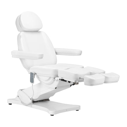 Scaun cosmetic electric SILLON CLASSIC 3 motoare cu suport pentru pedichiură alb