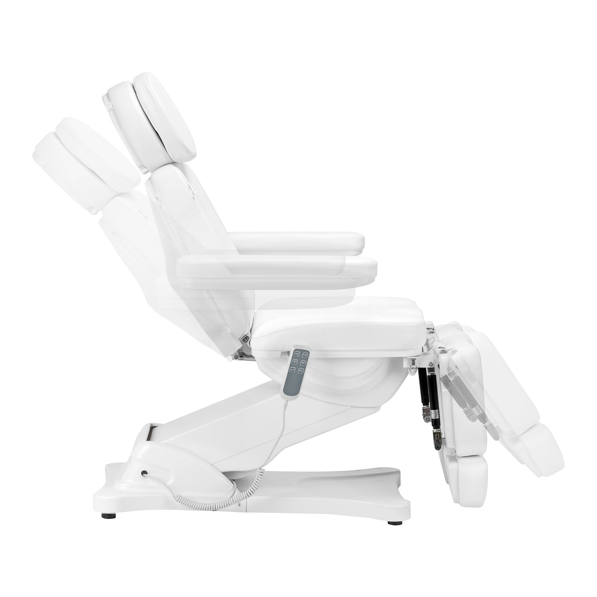 Scaun cosmetic electric SILLON CLASSIC 3 motoare cu suport pentru pedichiură alb
