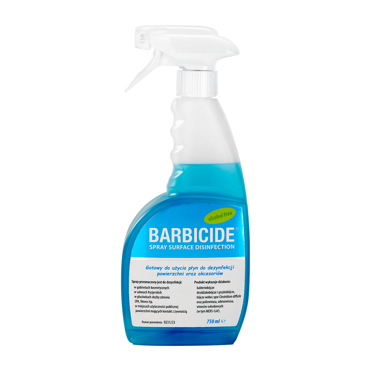 Barbicide spray pentru dezinfectarea tuturor suprafețelor, 750ml inodor