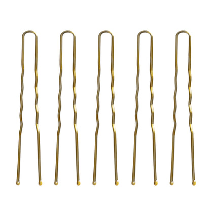 Agrafe de păr pentru coafor E-57 120 buc. 5,6 cm aurii