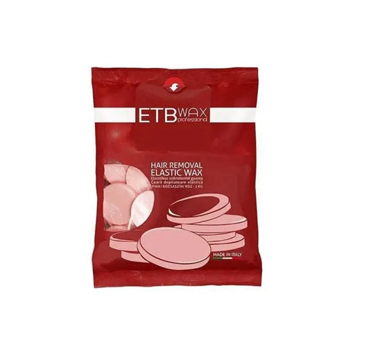 ETB Wax – Ceară epilatoare Elastică Roz cu Dioxid de Titan, Tip Monede 1000 g
