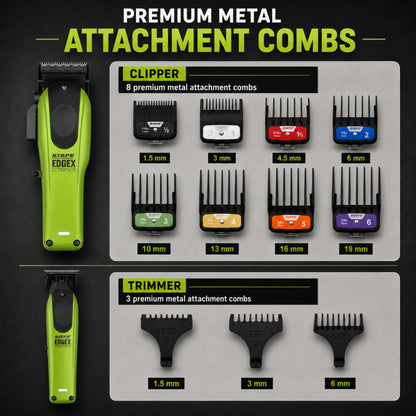 Set EDGE X - KIEPE - Masina de tuns + Masina de contur -  Ultra Thin - Verde