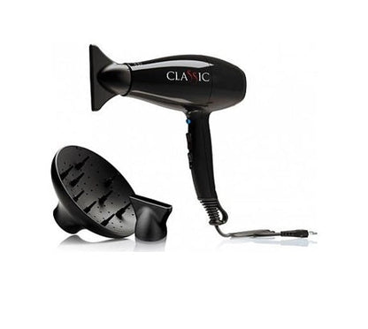 GA.MA Classic – Uscător de Păr Profesional 2200W cu Motor AC Italian, Design Ergonomic și Uscare Rapidă, Culoare: ALB