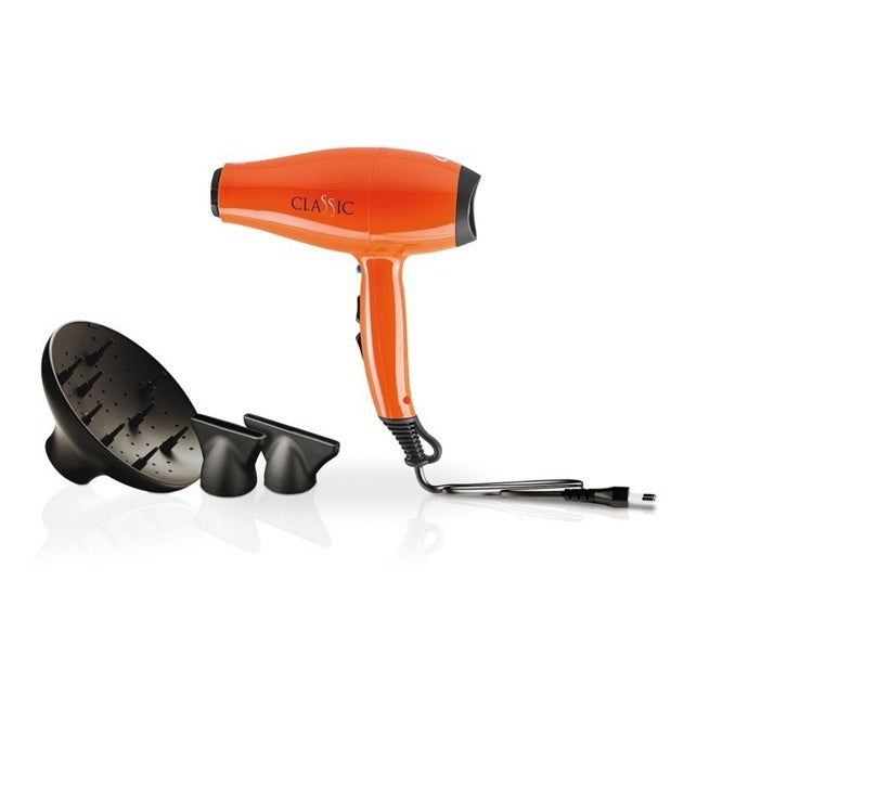 GA.MA Classic – Uscător de Păr Profesional 2200W cu Motor AC Italian, Design Ergonomic și Uscare Rapidă, Culoare: ALB