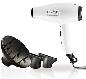 GA.MA Classic – Uscător de Păr Profesional 2200W cu Motor AC Italian, Design Ergonomic și Uscare Rapidă, Culoare: ALB