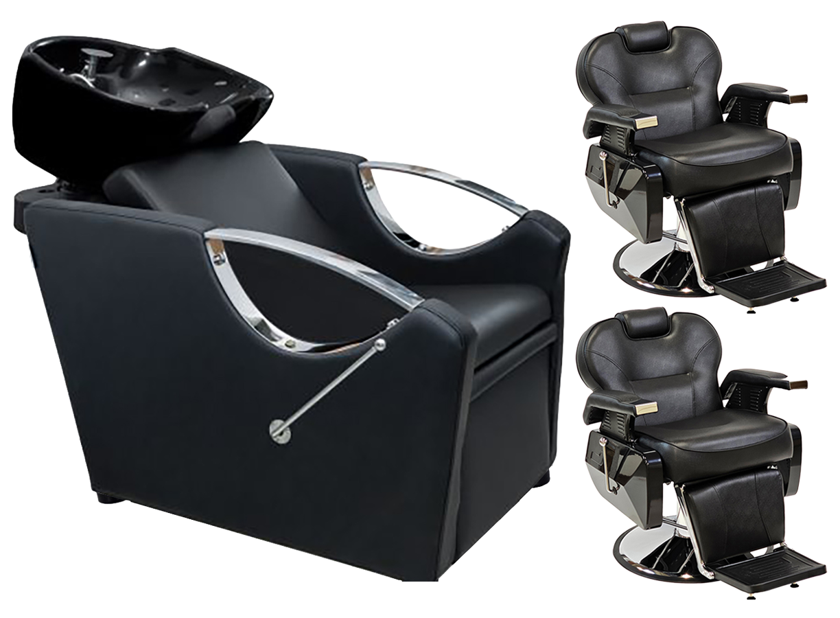 Kit mobilier frizerie Yoshimoto scafa + 2 scaune K05