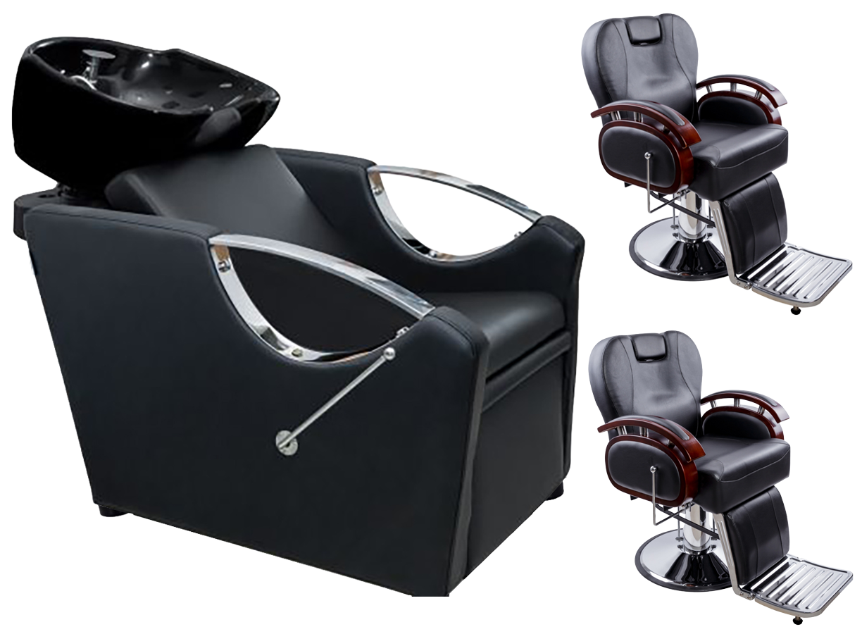Kit mobilier frizerie Yoshimoto scafa + 2 scaune K06