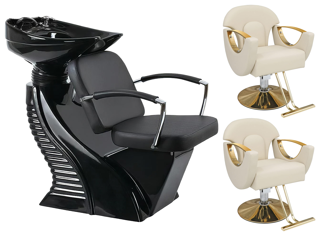 Kit mobilier coafor Yoshimoto scafa + 2 scaune K04